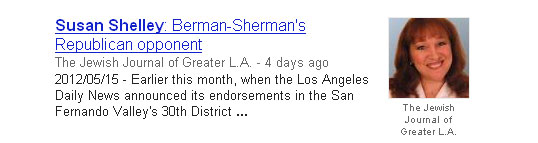 Susan Shelley: Berman-Sherman's Republican Opponent - Profile in The Jewish Journal of Greater Los Angeles